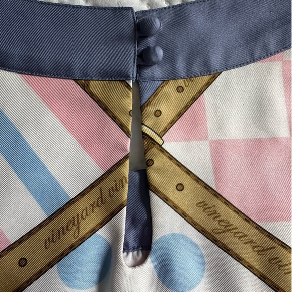 Vineyard Vines for Kentucky Derby Silk Halter Neck Sleeveless Top Size 8 - Picture 5 of 8